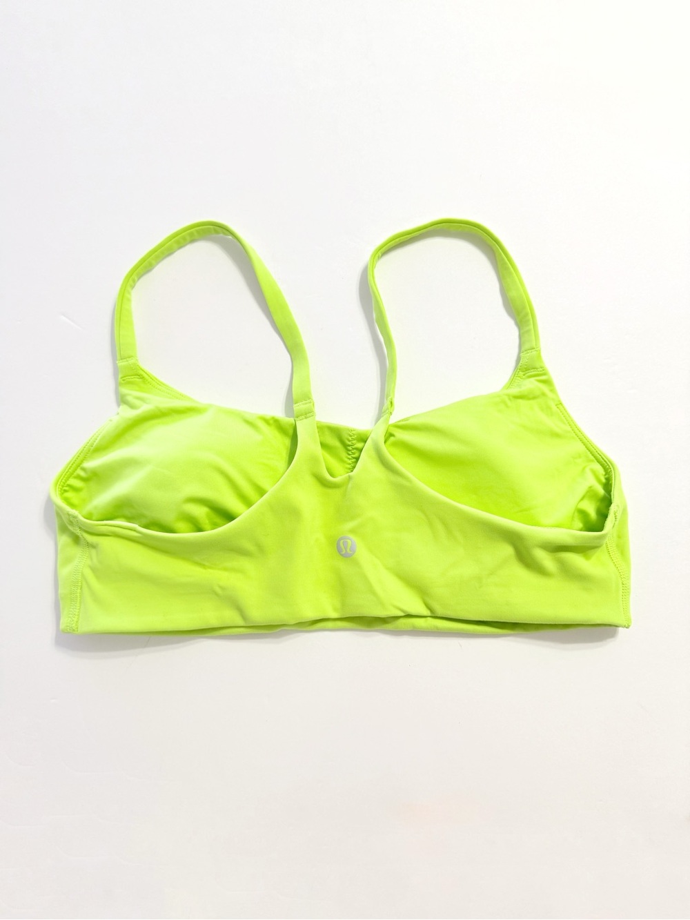 Lululemon neon green sour grape wunder train strappy racer bra - Picture 2 of 8